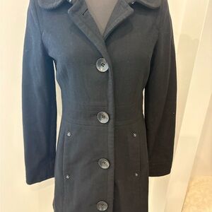 Vintage Esprit Classic Black wool Trench Coat for Women by EDC